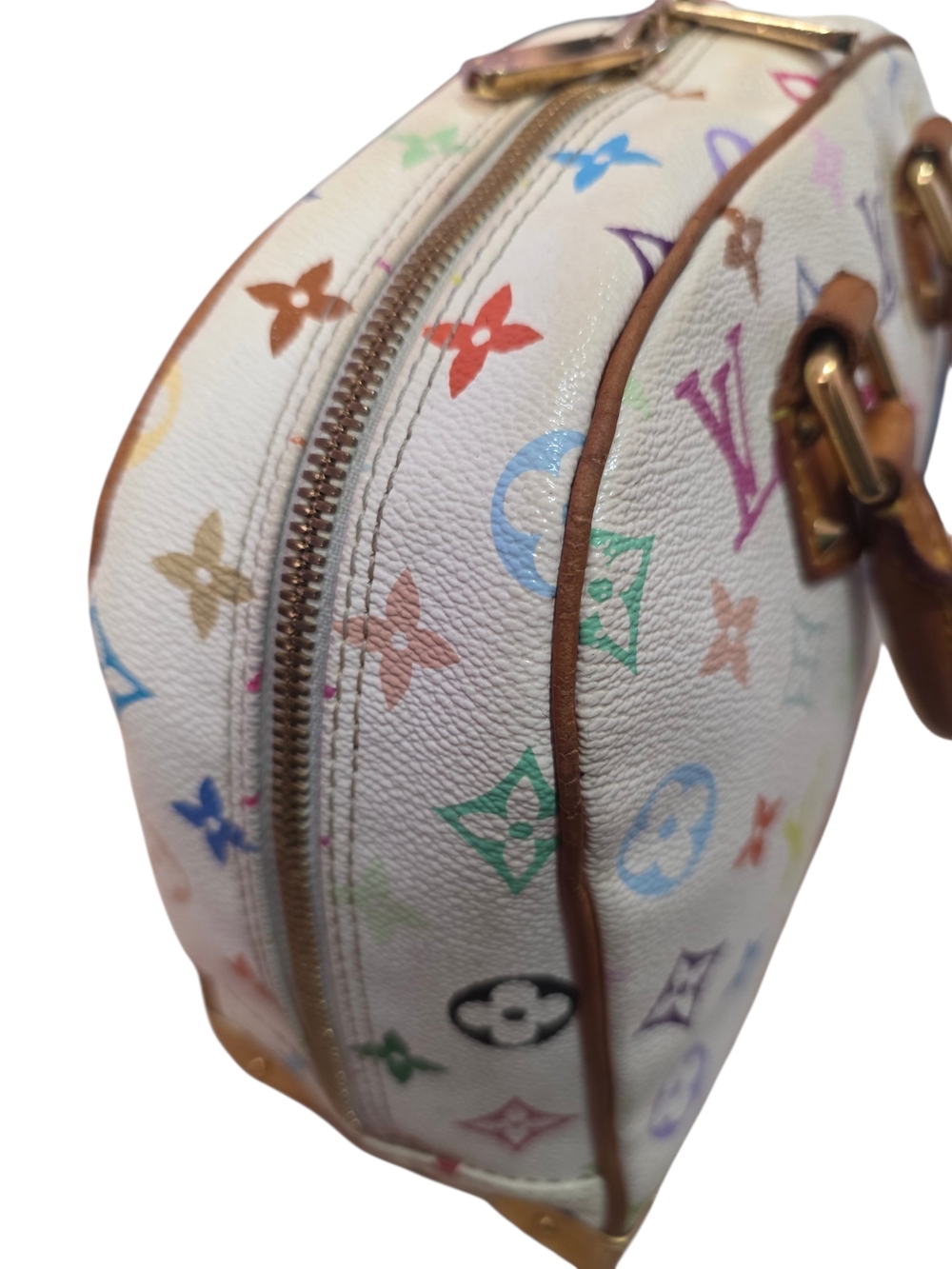 Louis Vuitton Multicolor Trouville White Monogram Bag | Authentic | Vintage - Picture 7 of 14